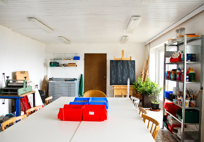 Blick von der Hinterseite des Atelier