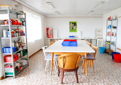Von der Türseite des Ateliers